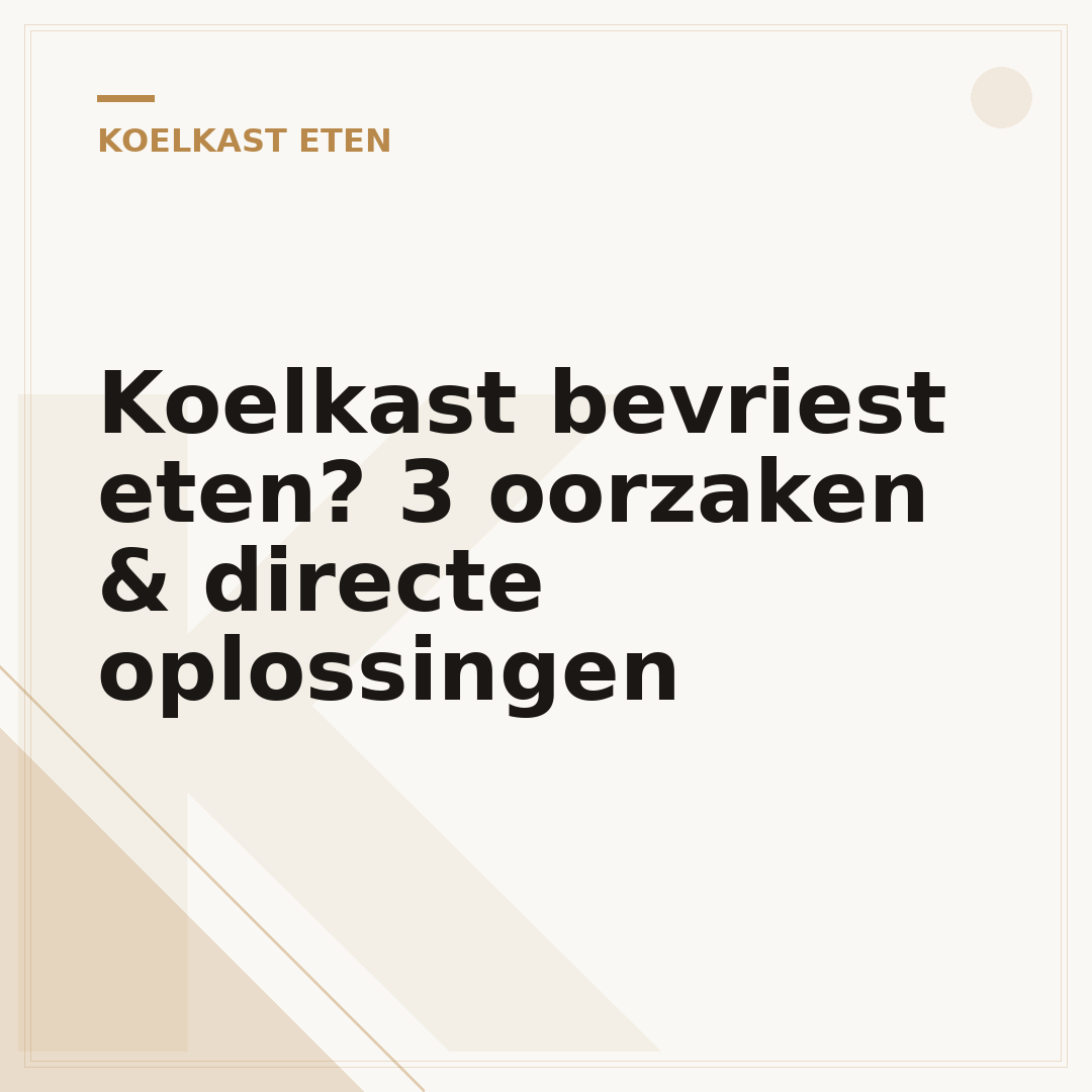 Koelkast bevriest eten? 3 oorzaken & directe oplossingen