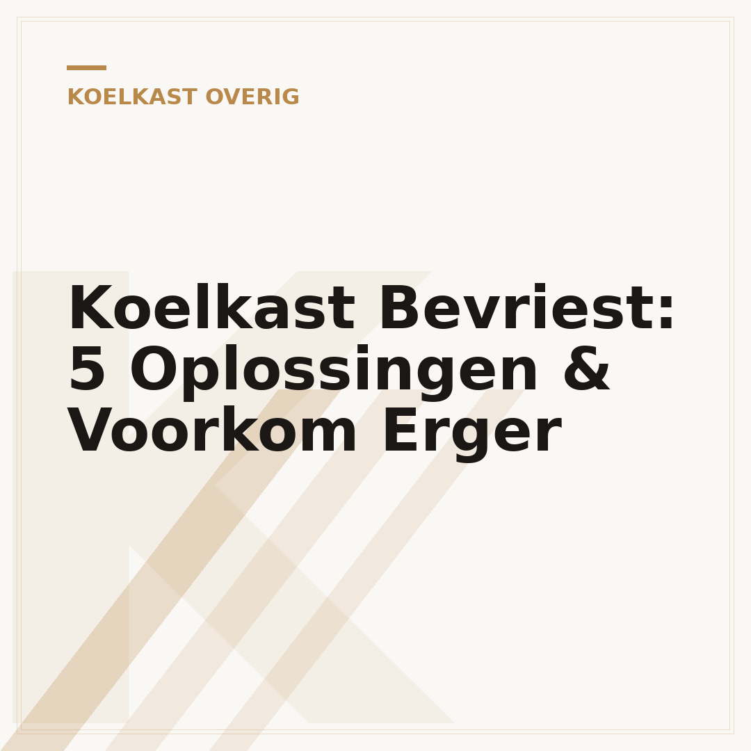 Koelkast Bevriest: 5 Oplossingen & Voorkom Erger