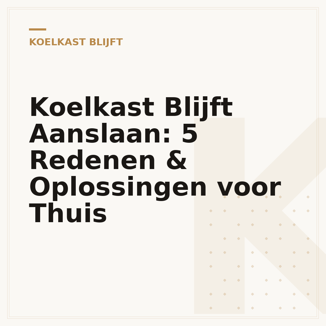 Koelkast Blijft Aanslaan: 5 Redenen & Oplossingen voor Thuis