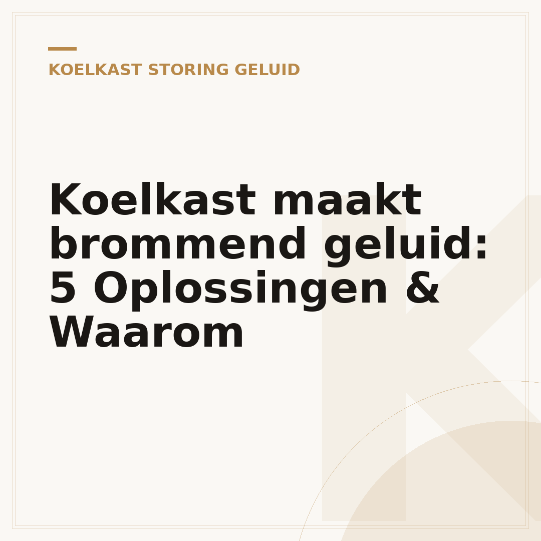 Koelkast maakt brommend geluid: 5 Oplossingen & Waarom