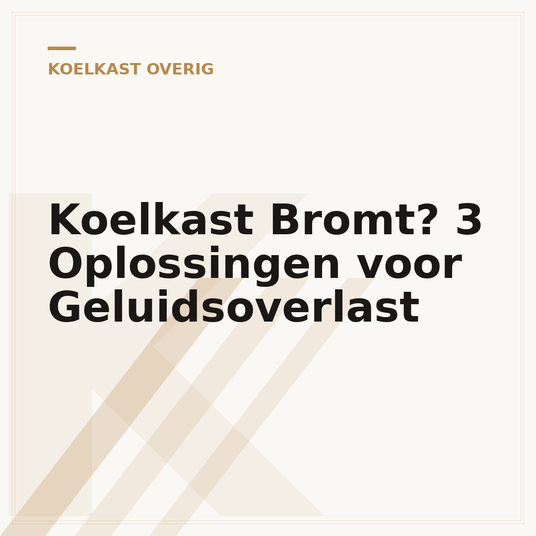 Koelkast Bromt? 3 Oplossingen voor Geluidsoverlast