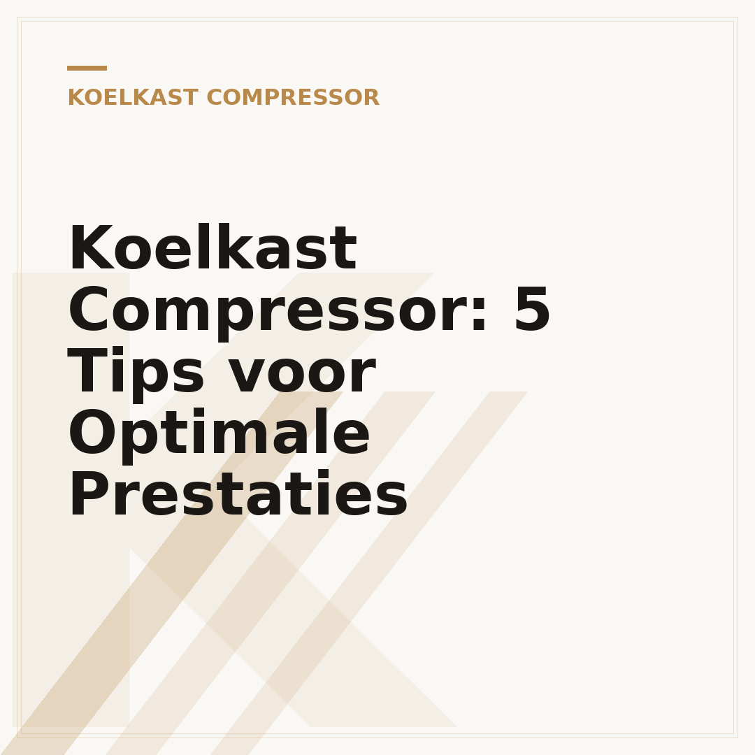 Koelkast Compressor: 5 Tips voor Optimale Prestaties