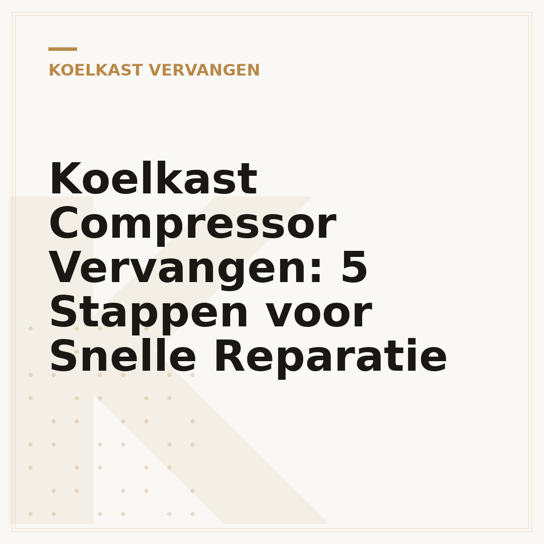 Koelkast Compressor Vervangen: 5 Stappen voor Snelle Reparatie