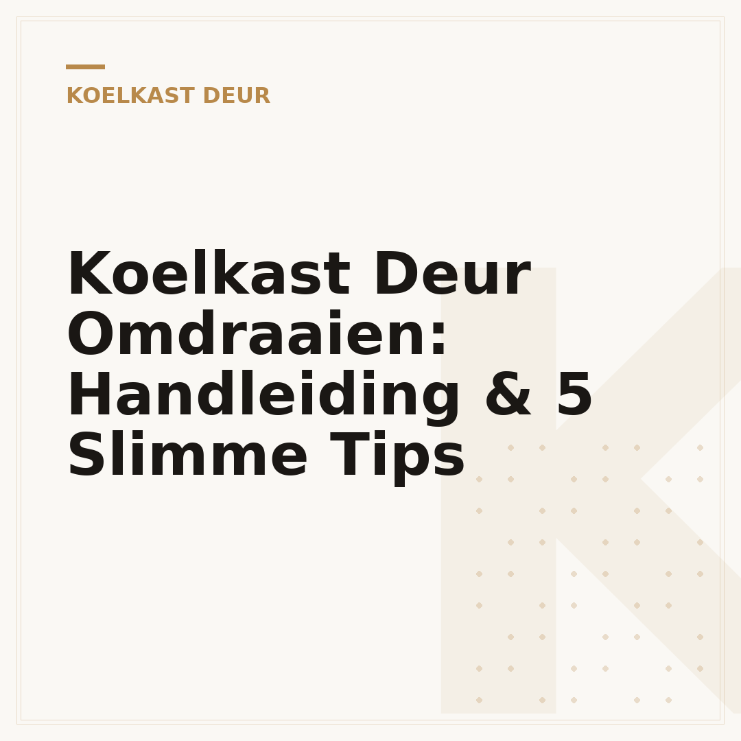 Koelkast Deur Omdraaien: Handleiding & 5 Slimme Tips