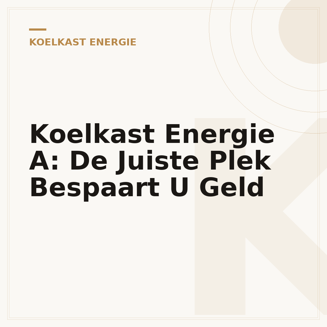 Koelkast Energie A: De Juiste Plek Bespaart U Geld