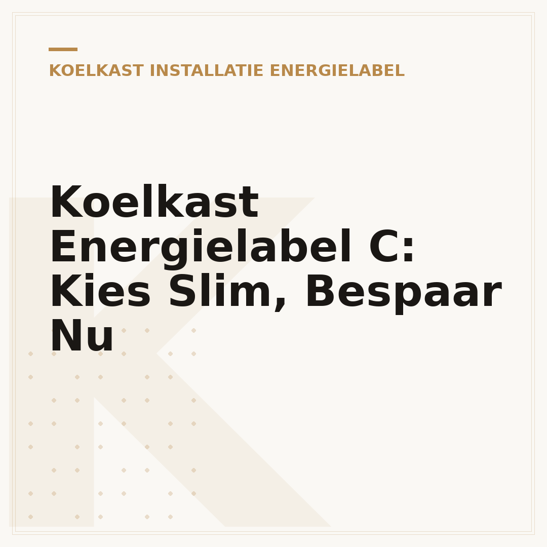 Koelkast Energielabel C: Kies Slim, Bespaar Nu