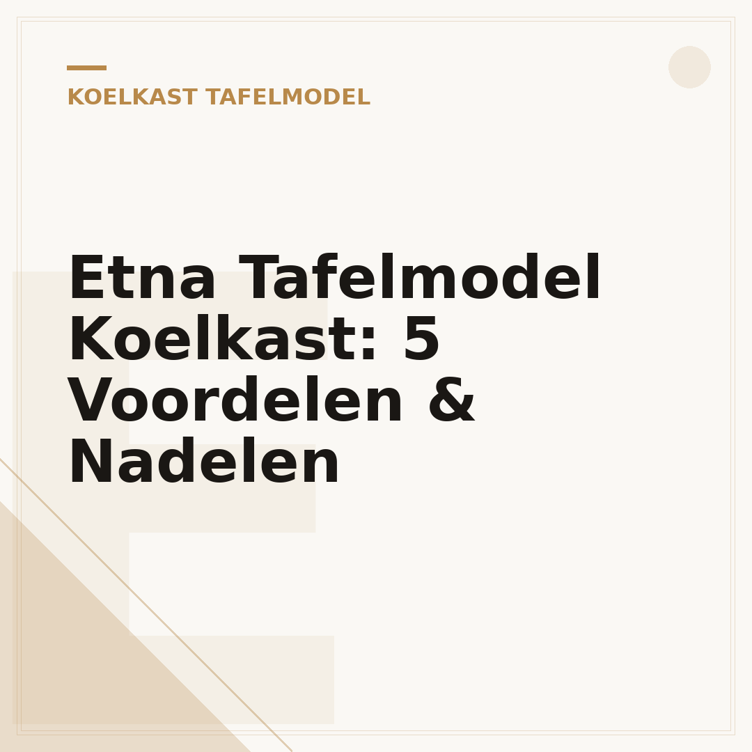 Etna Tafelmodel Koelkast: 5 Voordelen & Nadelen