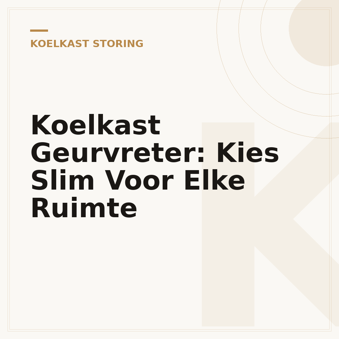 Koelkast Geurvreter: Kies Slim Voor Elke Ruimte