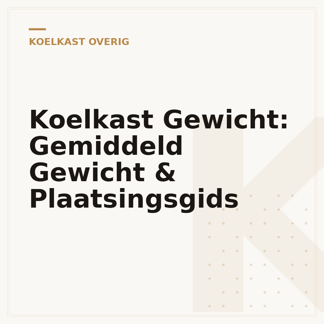 Koelkast Gewicht: Gemiddeld Gewicht & Plaatsingsgids