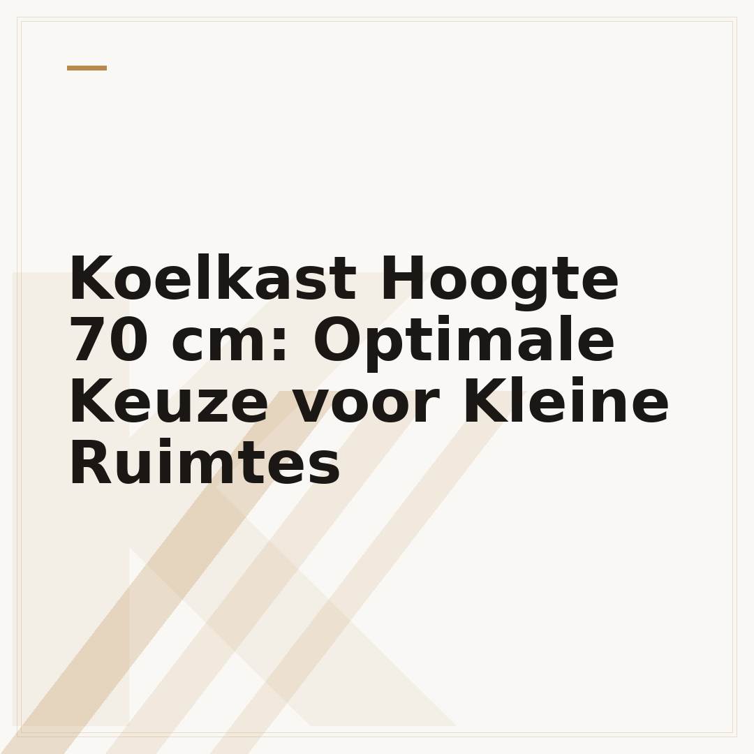Koelkast Hoogte 70 cm: Optimale Keuze voor Kleine Ruimtes