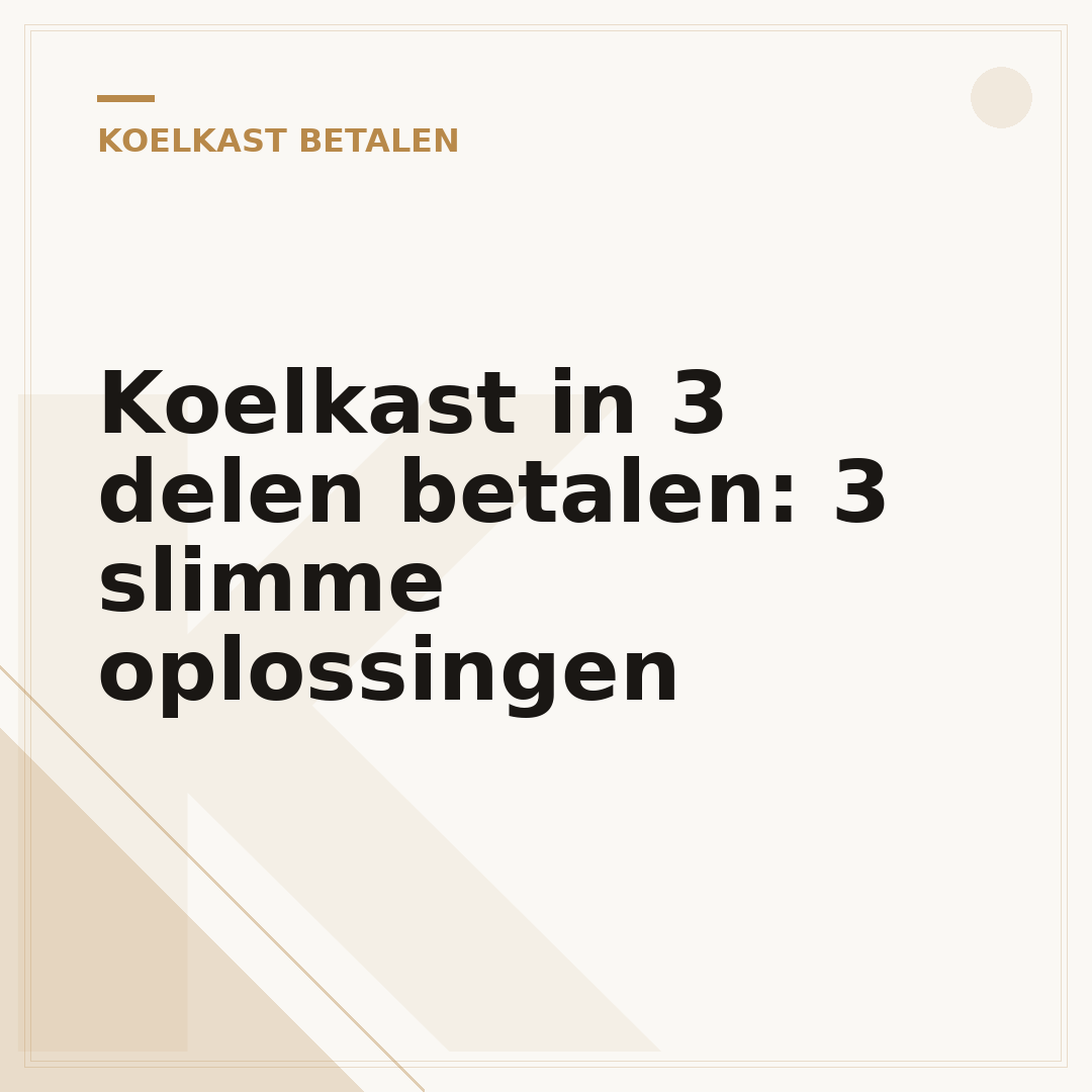 Koelkast in 3 delen betalen: 3 slimme oplossingen