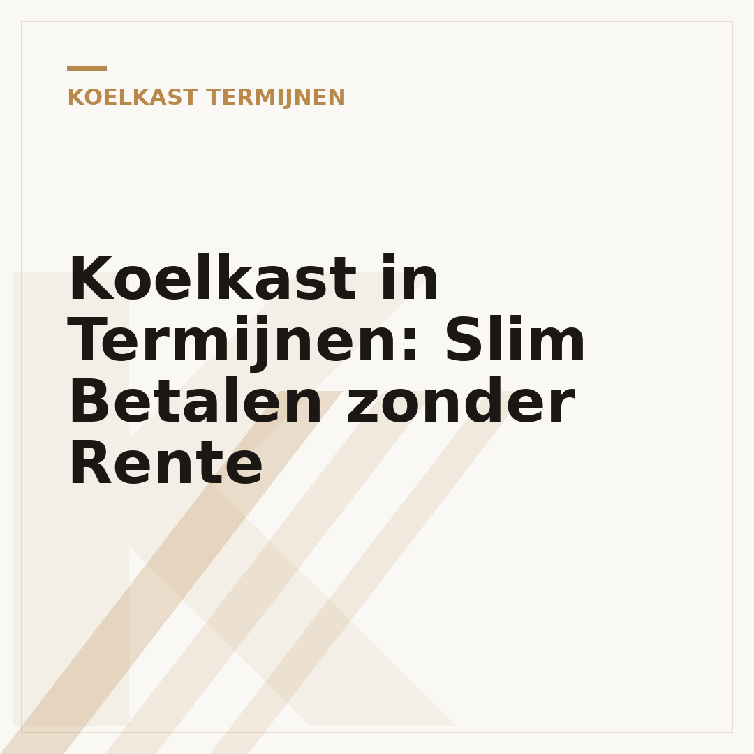 Koelkast in Termijnen: Slim Betalen zonder Rente