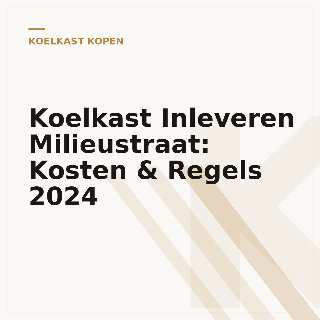 Koelkast Inleveren Milieustraat: Kosten & Regels 2024