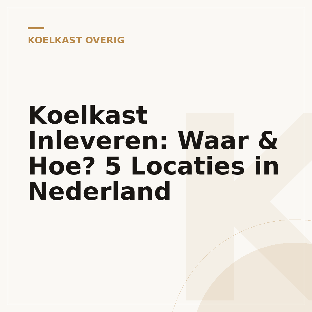 Koelkast Inleveren: Waar & Hoe? 5 Locaties in Nederland