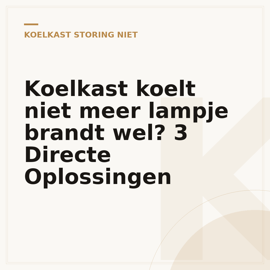 Koelkast koelt niet meer lampje brandt wel? 3 Directe Oplossingen