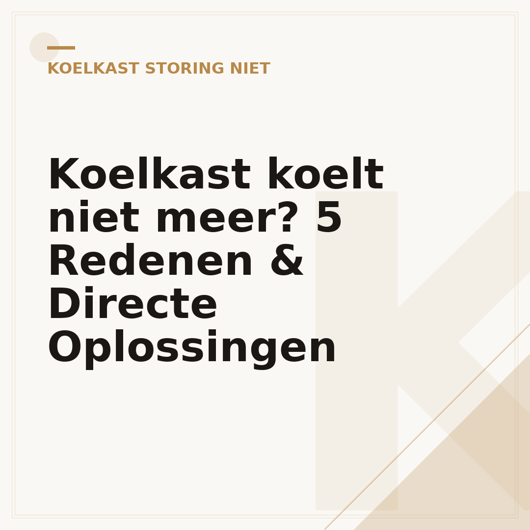 Koelkast koelt niet meer? 5 Redenen & Directe Oplossingen