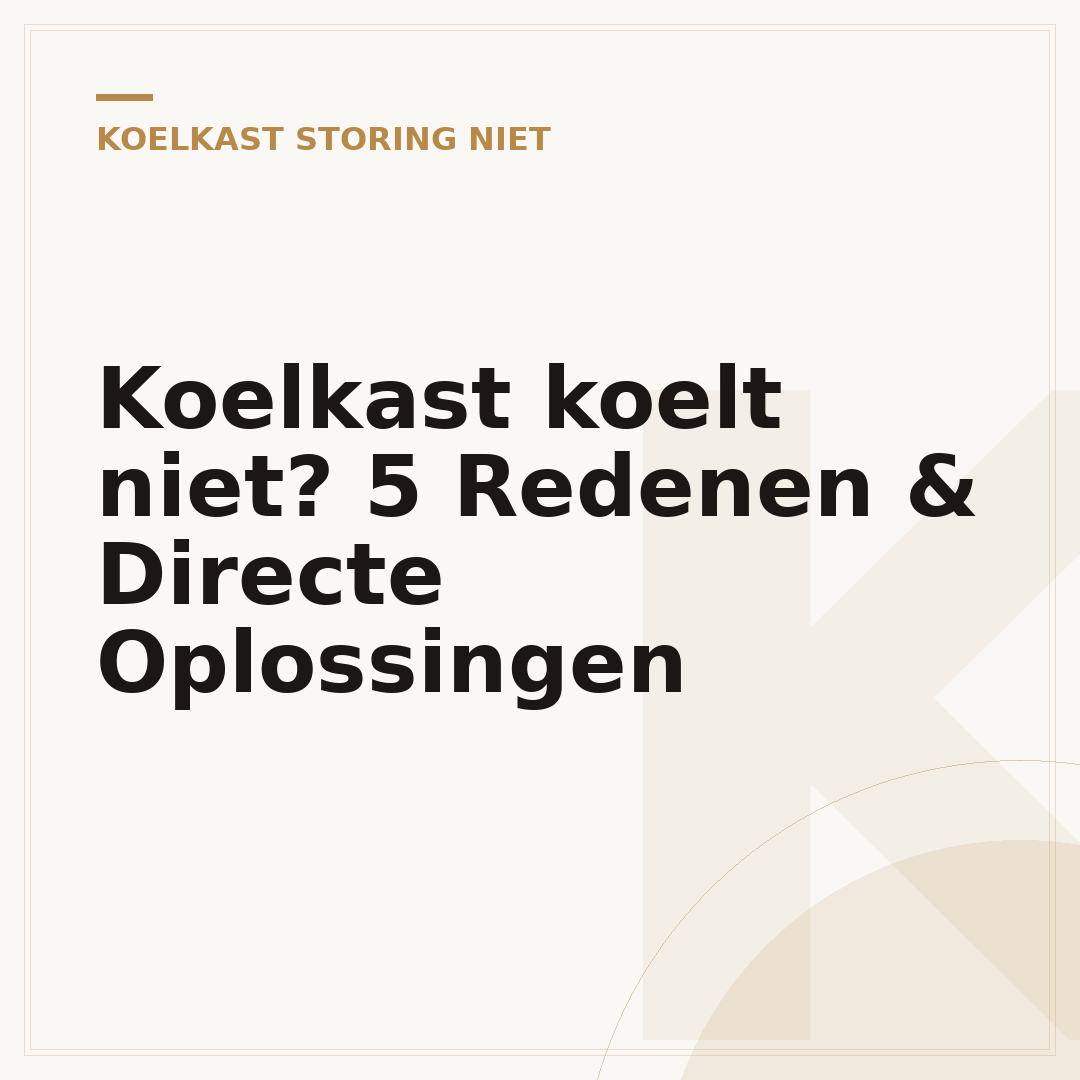 Koelkast koelt niet? 5 Redenen & Directe Oplossingen