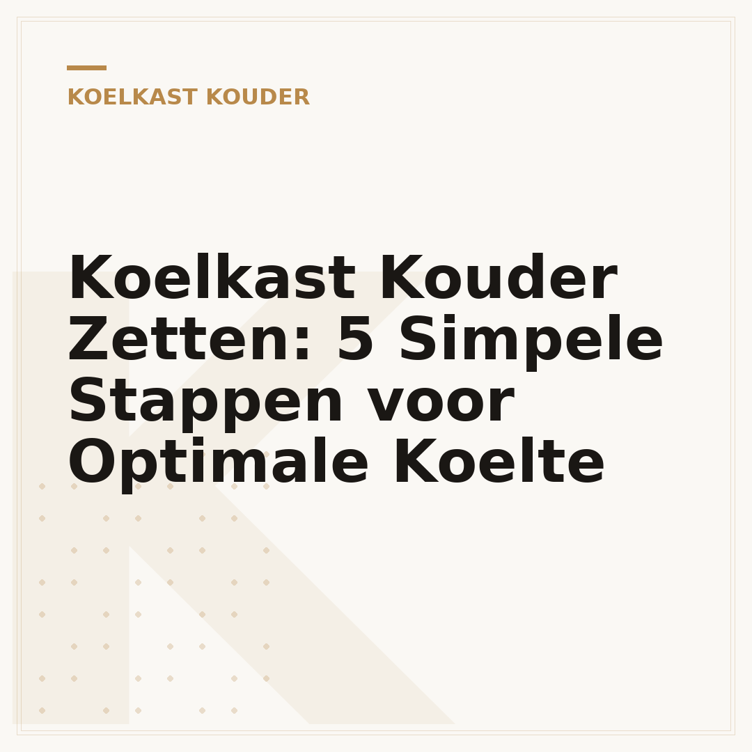 Koelkast Kouder Zetten: 5 Simpele Stappen voor Optimale Koelte