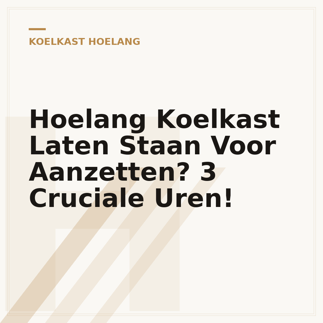 Hoelang Koelkast Laten Staan Voor Aanzetten? 3 Cruciale Uren!