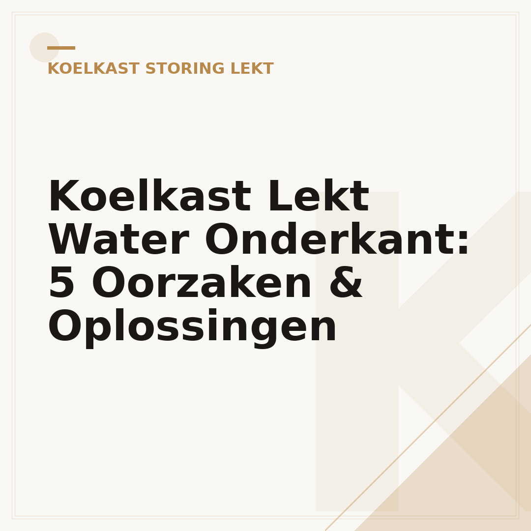 Koelkast Lekt Water Onderkant: 5 Oorzaken & Oplossingen