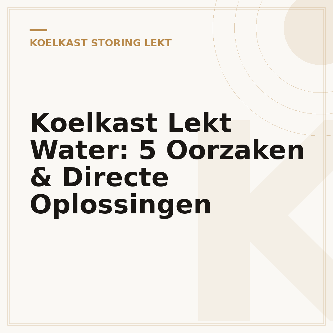 Koelkast Lekt Water: 5 Oorzaken & Directe Oplossingen