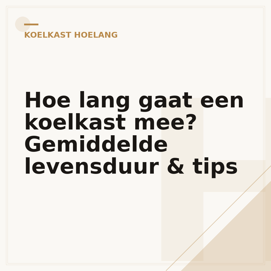 Hoe lang gaat een koelkast mee? Gemiddelde levensduur & tips