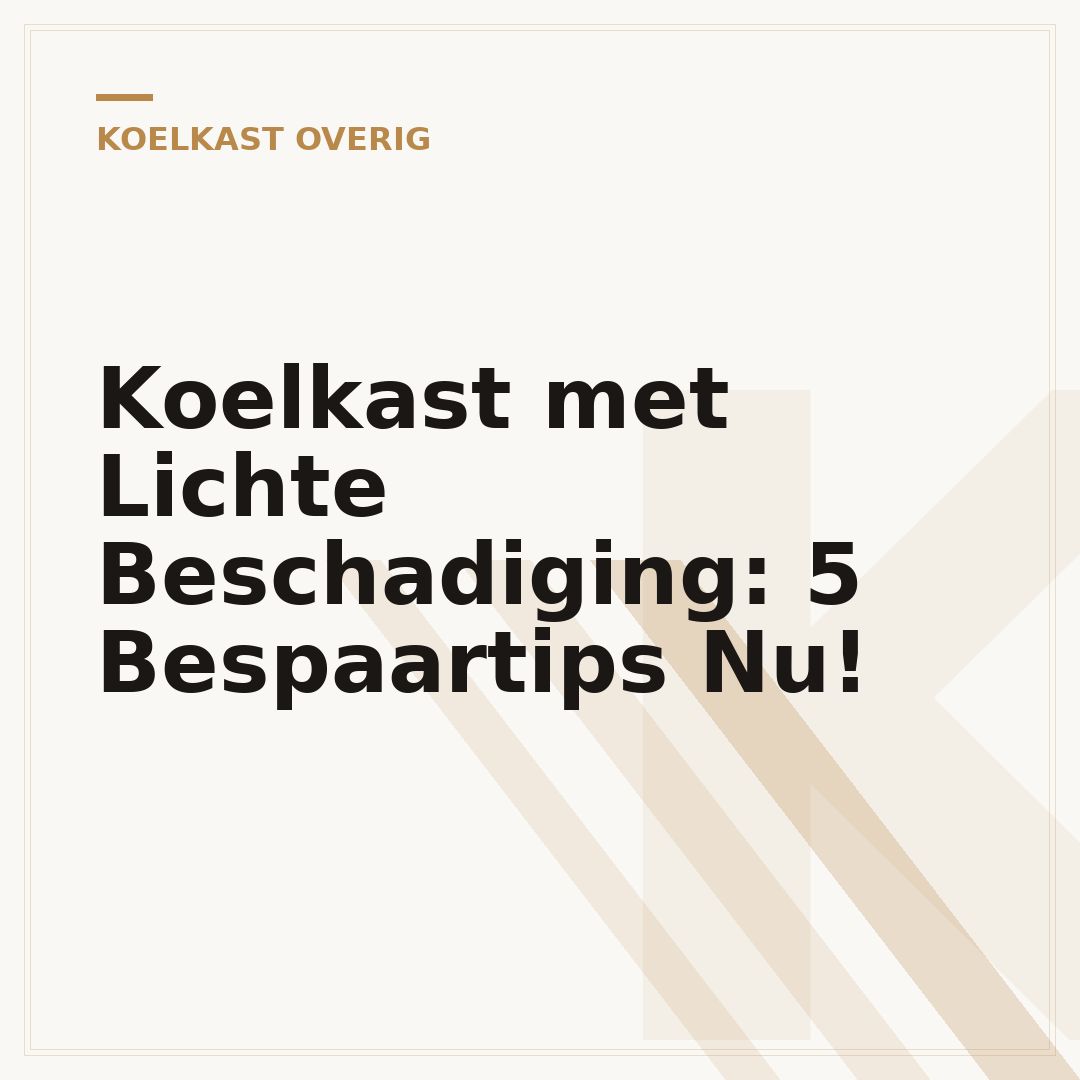 Koelkast met Lichte Beschadiging: 5 Bespaartips Nu!