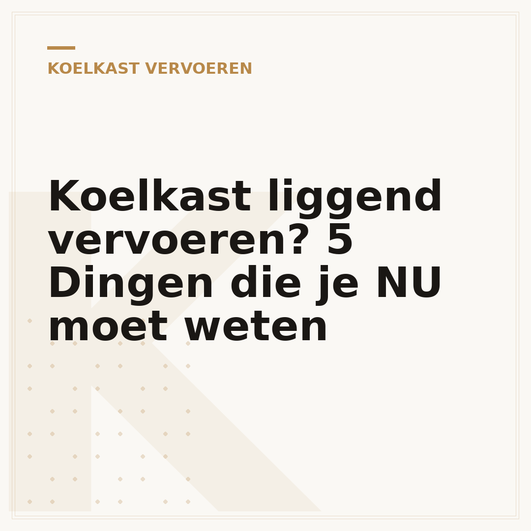 Koelkast liggend vervoeren? 5 Dingen die je NU moet weten