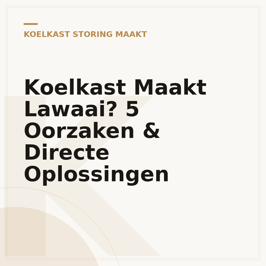 Koelkast Maakt Lawaai? 5 Oorzaken & Directe Oplossingen