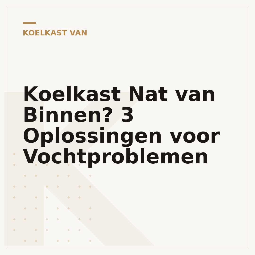 Koelkast Nat van Binnen? 3 Oplossingen voor Vochtproblemen