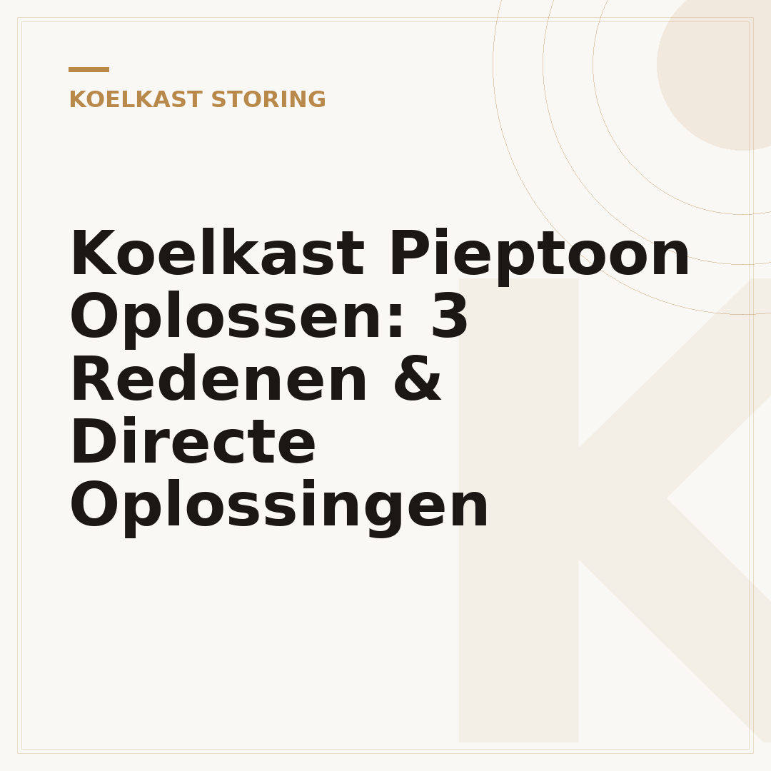 Koelkast Pieptoon Oplossen: 3 Redenen & Directe Oplossingen
