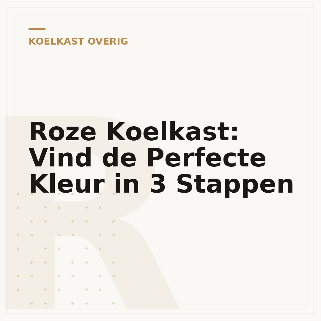 Roze Koelkast: Vind de Perfecte Kleur in 3 Stappen