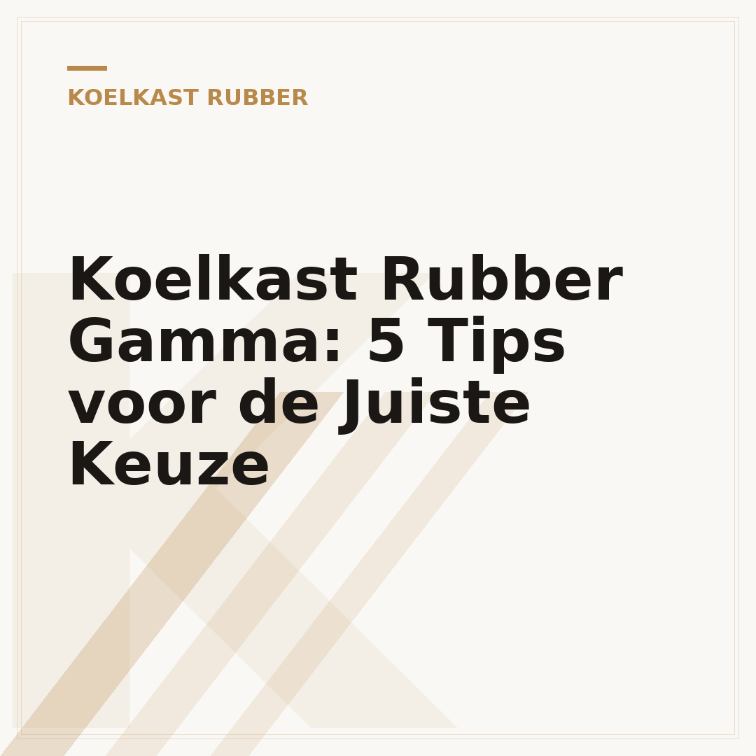 Koelkast Rubber Gamma: 5 Tips voor de Juiste Keuze