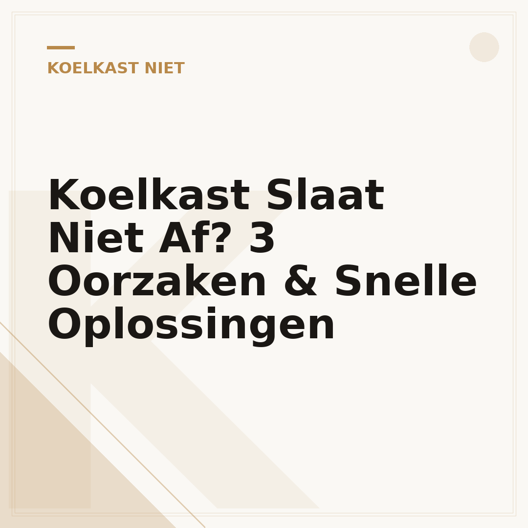Koelkast Slaat Niet Af? 3 Oorzaken & Snelle Oplossingen