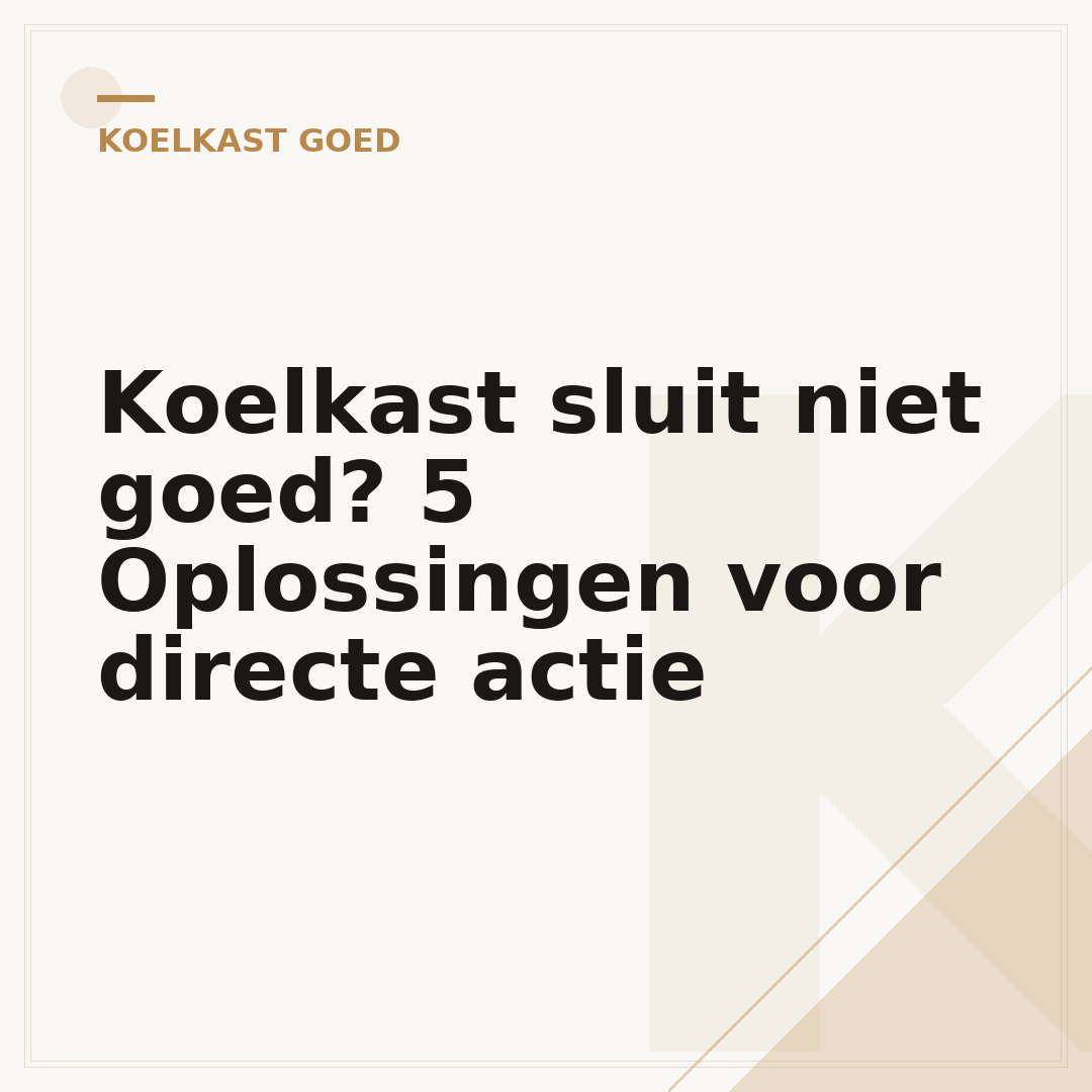 Koelkast sluit niet goed? 5 Oplossingen voor directe actie