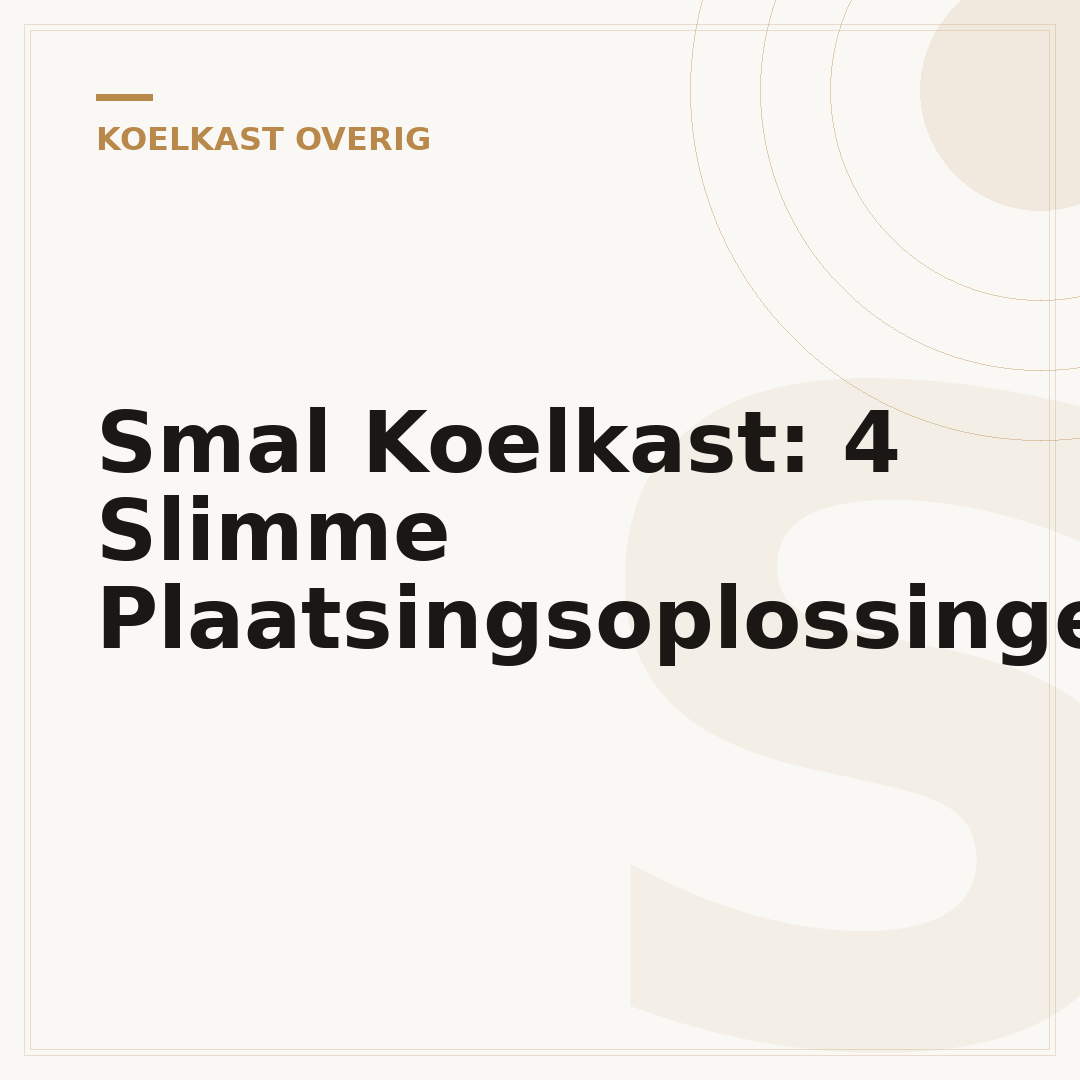 Smal Koelkast: 4 Slimme Plaatsingsoplossingen