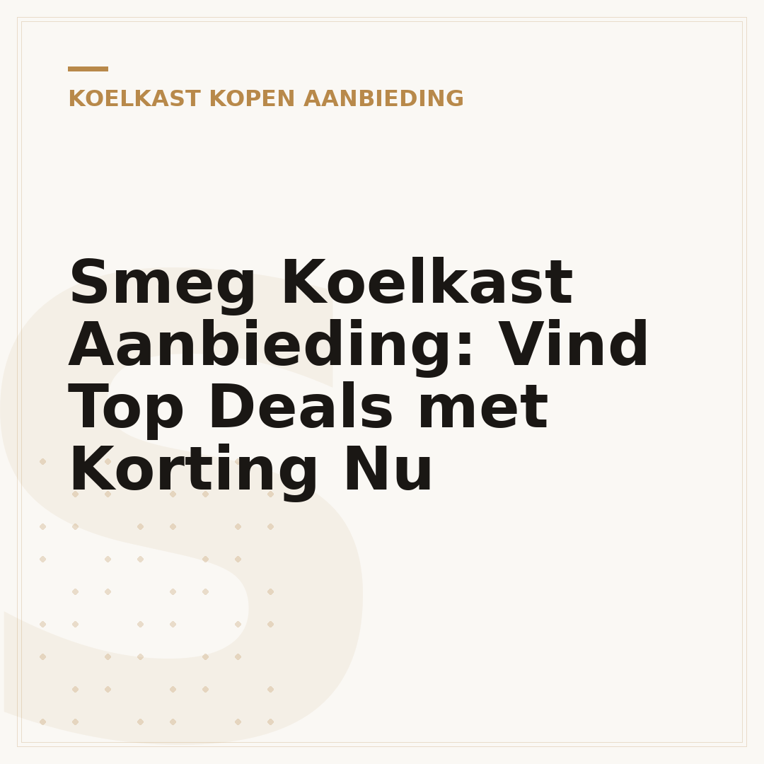 Smeg Koelkast Aanbieding: Vind Top Deals met Korting Nu