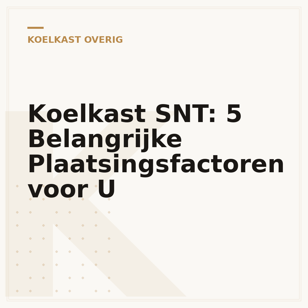 Koelkast SNT: 5 Belangrijke Plaatsingsfactoren voor U