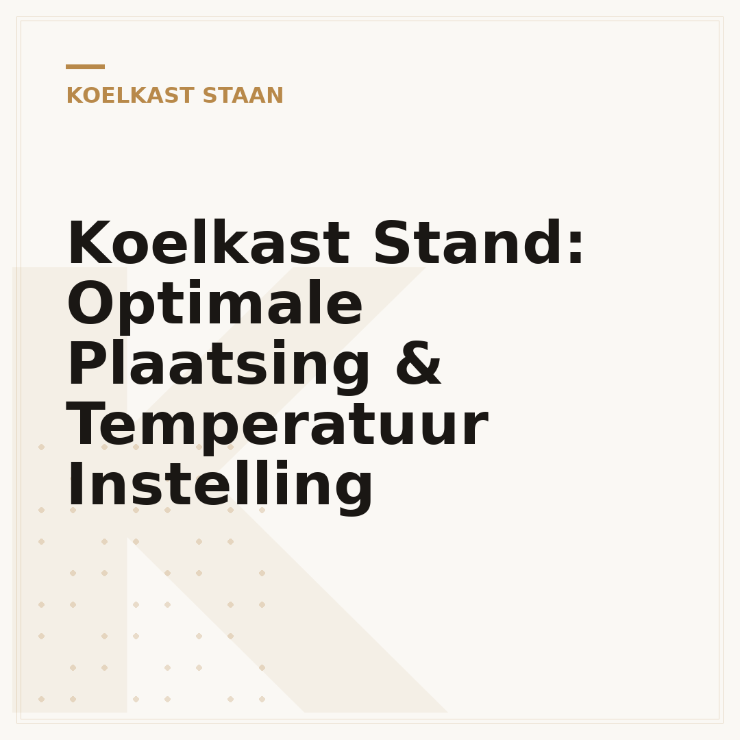 Koelkast Stand: Optimale Plaatsing & Temperatuur Instelling
