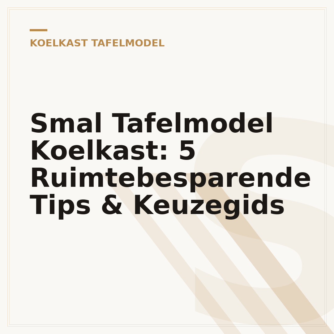 Smal Tafelmodel Koelkast: 5 Ruimtebesparende Tips & Keuzegids
