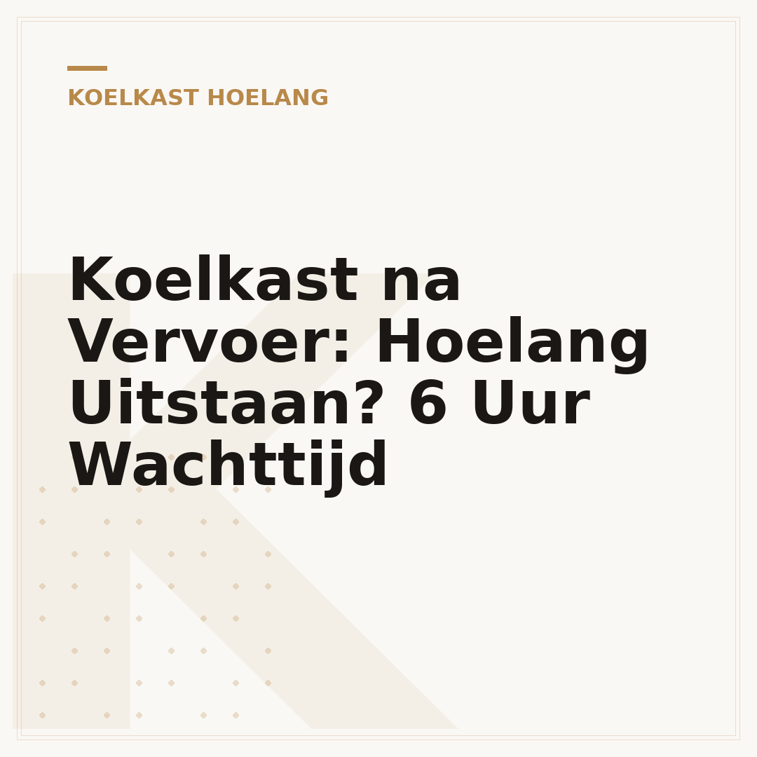 Koelkast na Vervoer: Hoelang Uitstaan? 6 Uur Wachttijd