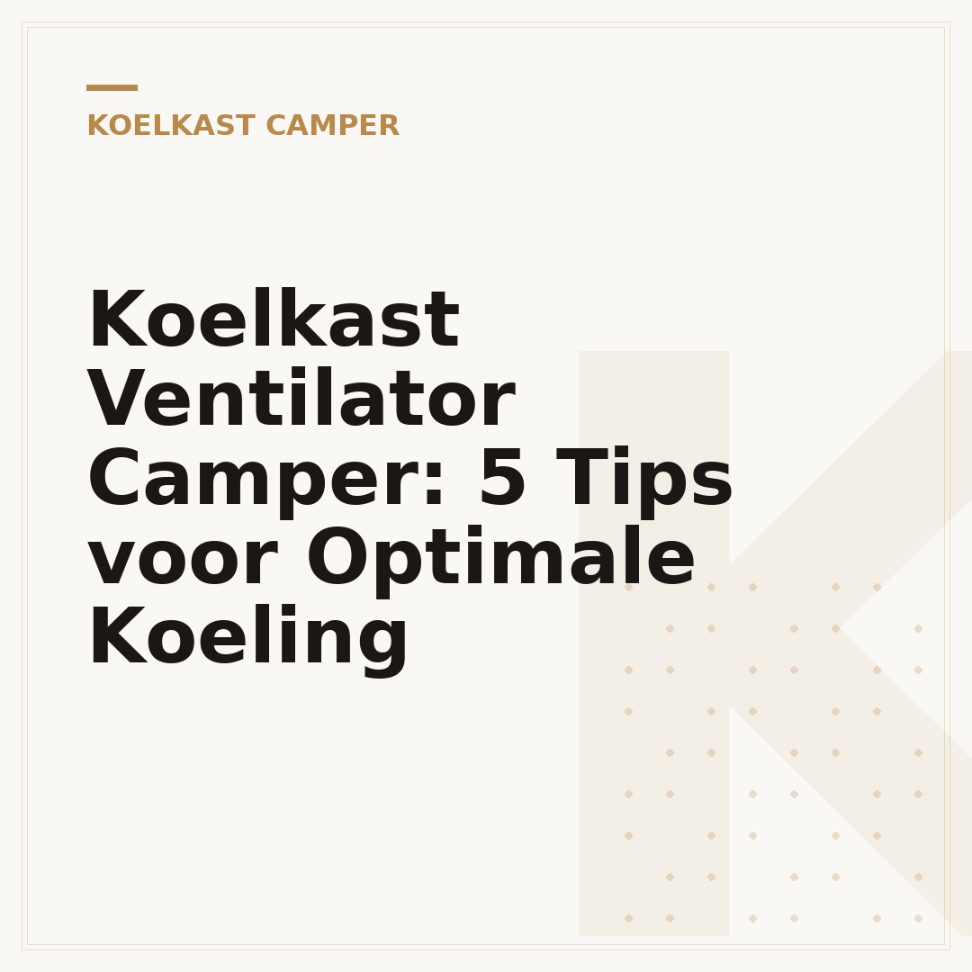 Koelkast Ventilator Camper: 5 Tips voor Optimale Koeling