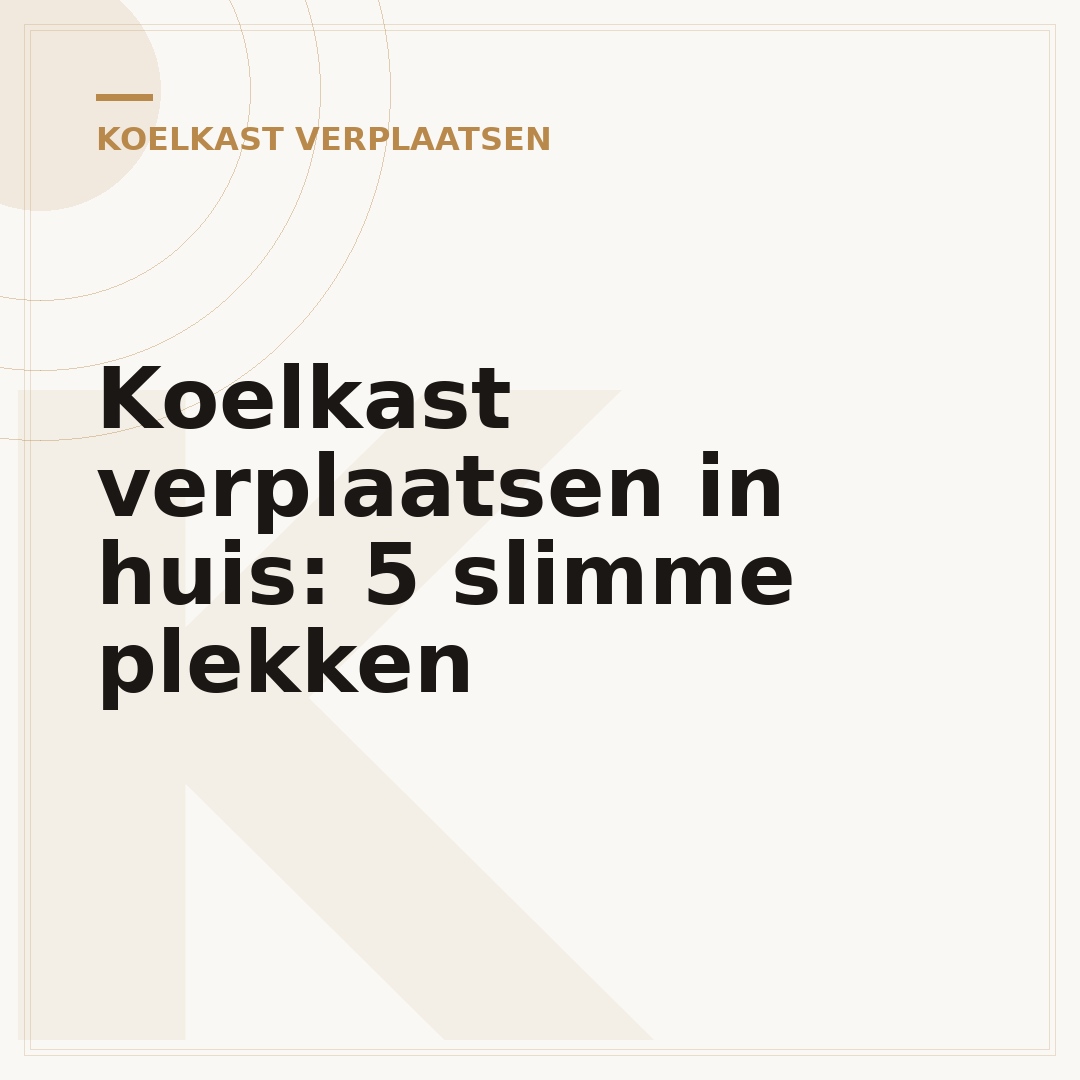 Koelkast verplaatsen in huis: 5 slimme plekken