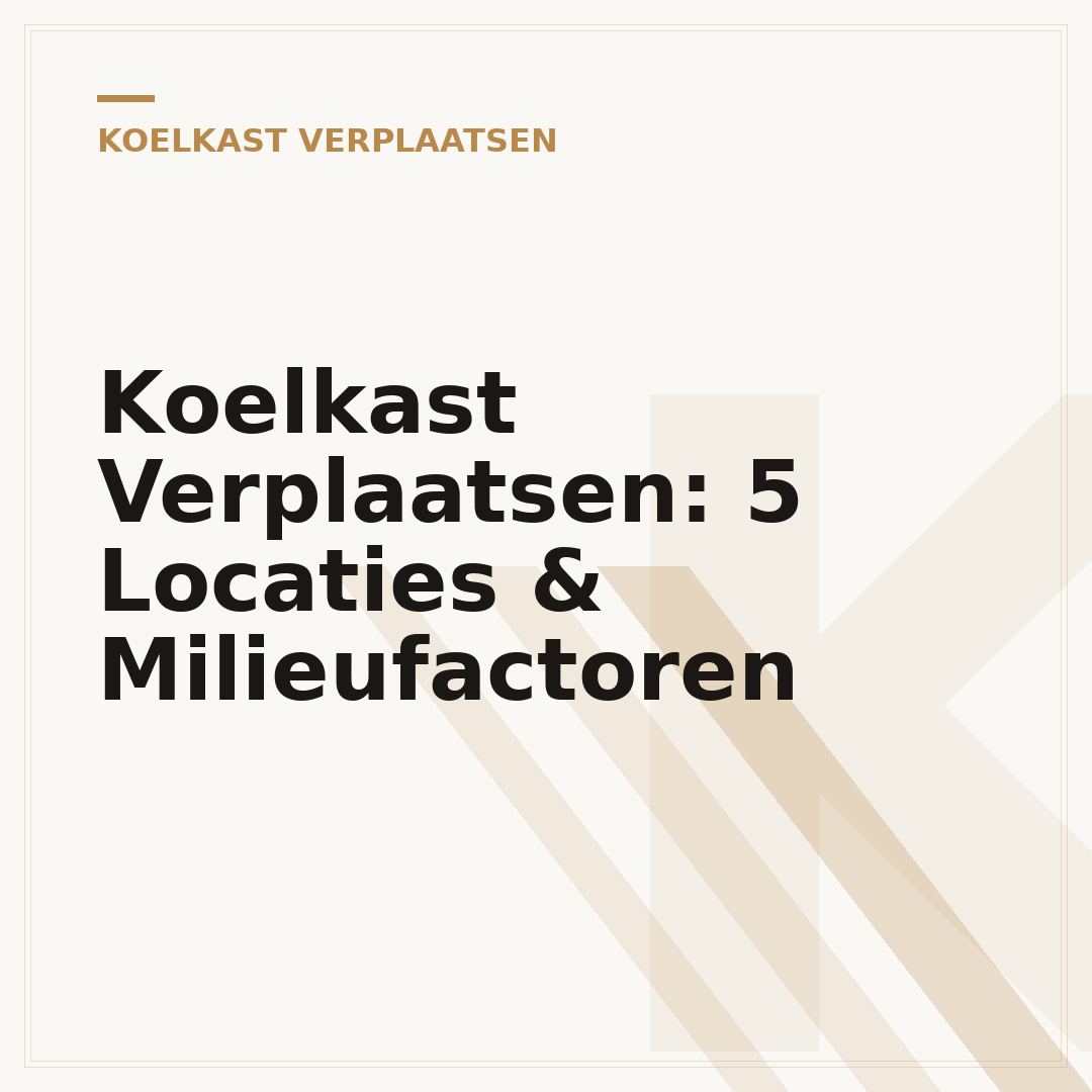 Koelkast Verplaatsen: 5 Locaties & Milieufactoren