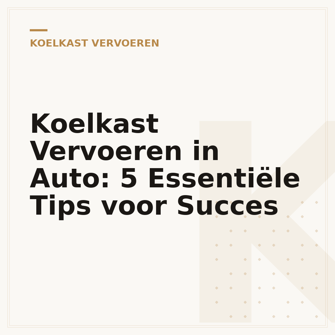 Koelkast Vervoeren in Auto: 5 Essentiële Tips voor Succes