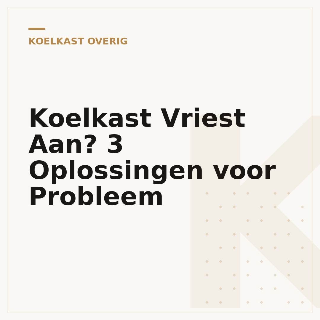 Koelkast Vriest Aan? 3 Oplossingen voor Probleem
