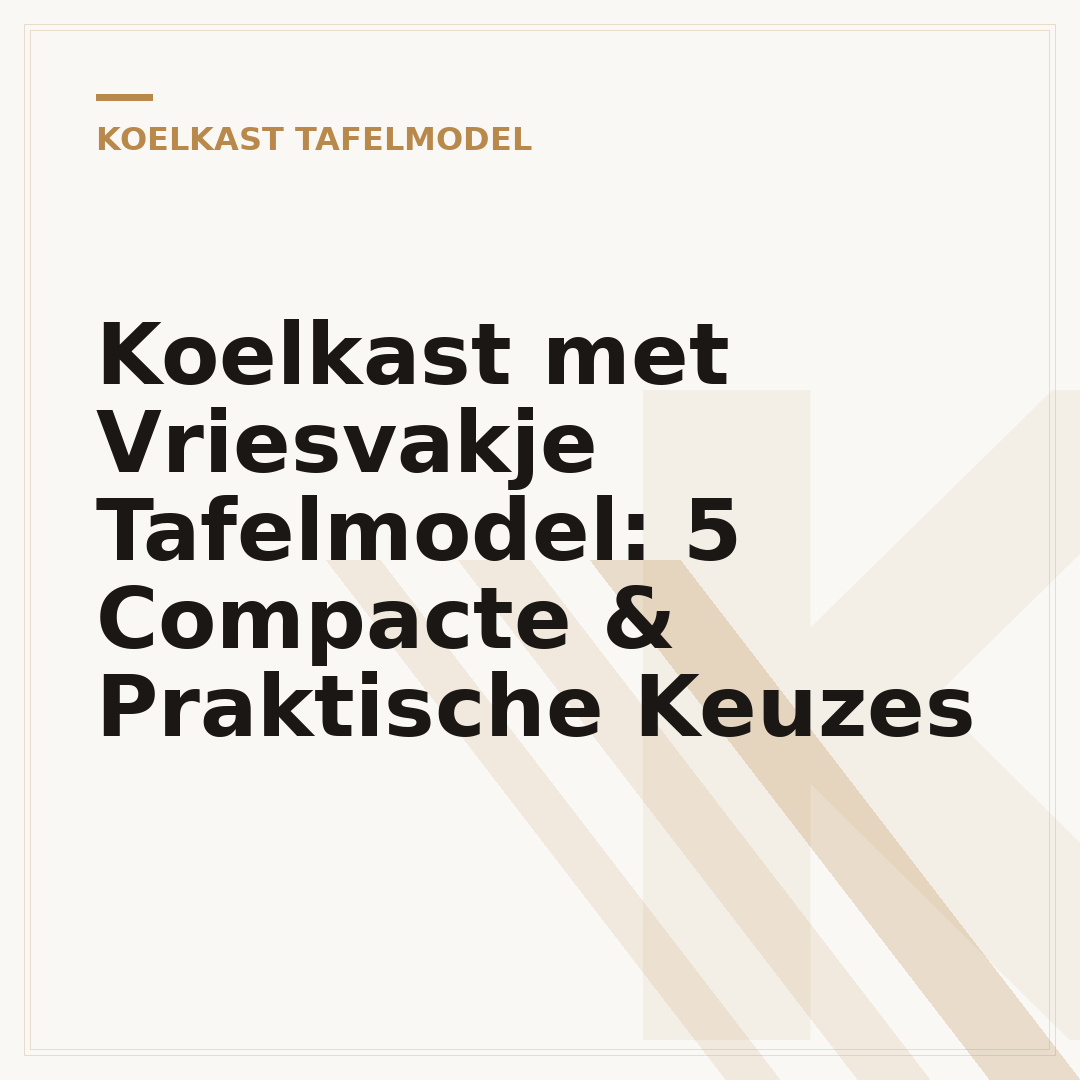Koelkast met Vriesvakje Tafelmodel: 5 Compacte & Praktische Keuzes