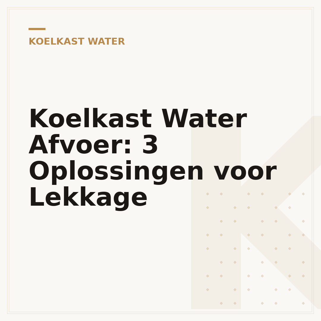 Koelkast Water Afvoer: 3 Oplossingen voor Lekkage