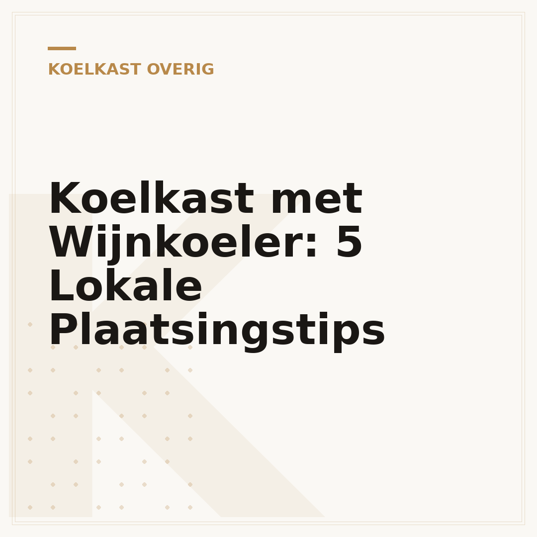 Koelkast met Wijnkoeler: 5 Lokale Plaatsingstips