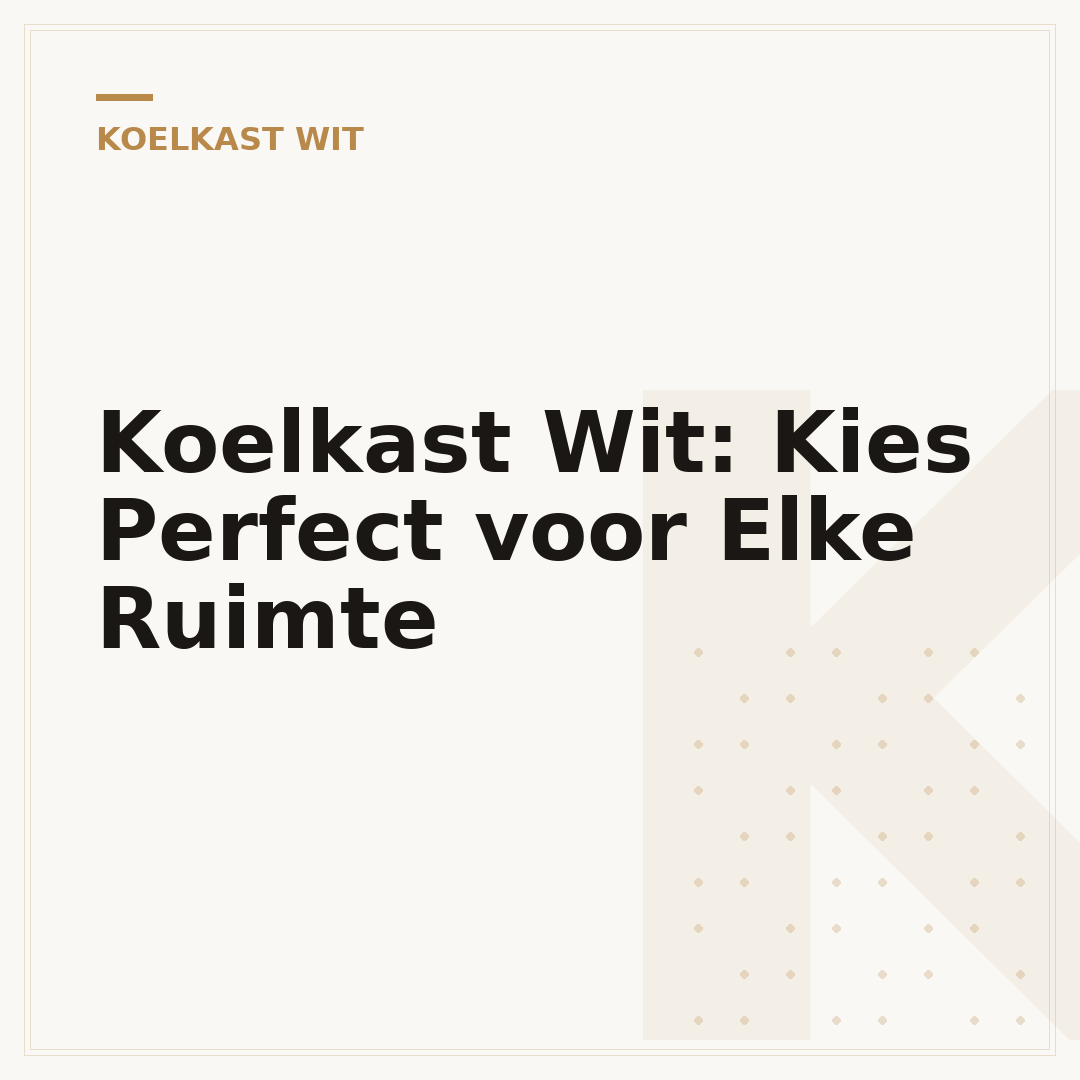 Koelkast Wit: Kies Perfect voor Elke Ruimte